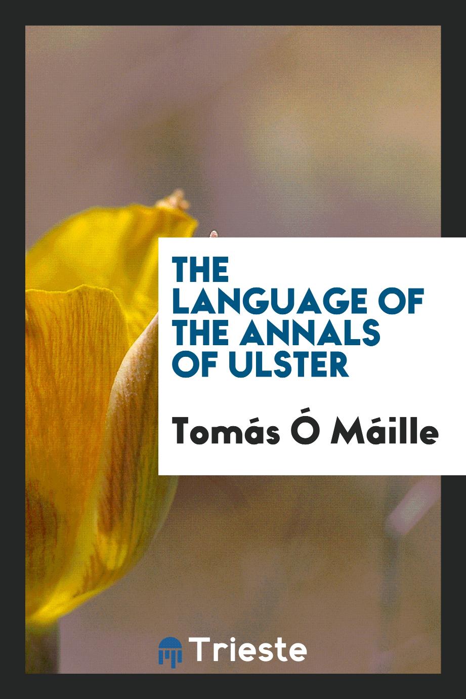 The language of the annals of Ulster