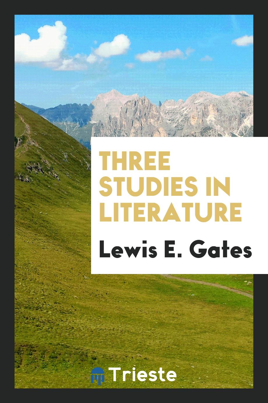 Three studies in literature