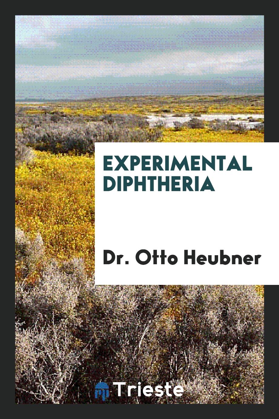 Experimental diphtheria