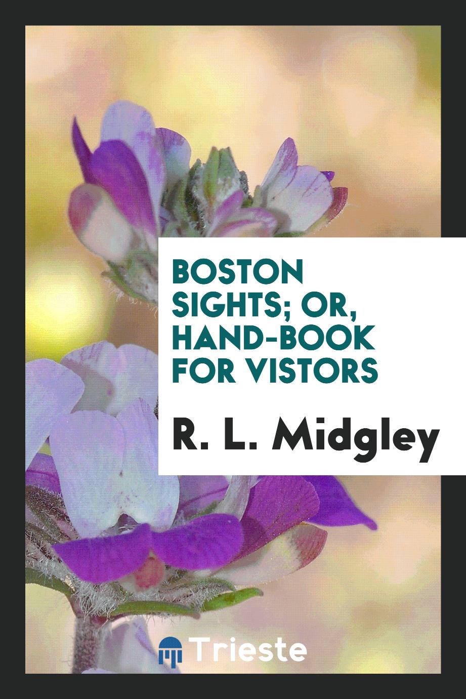 Boston sights; or, Hand-book for vistors