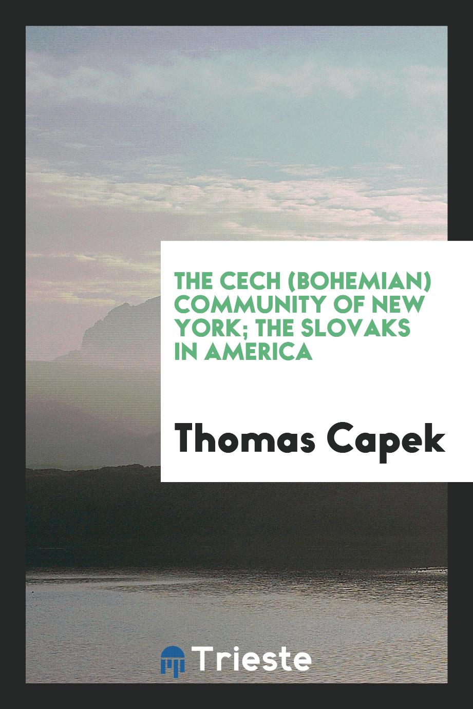 The Cech (Bohemian) community of New York; The Slovaks in America
