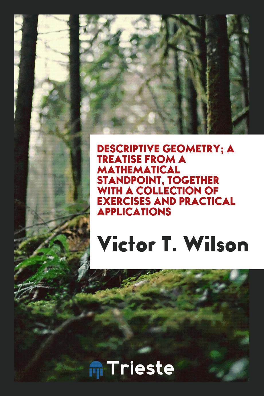 Descriptive geometry; a treatise from a mathematical standpoint, together with a collection of exercises and practical applications