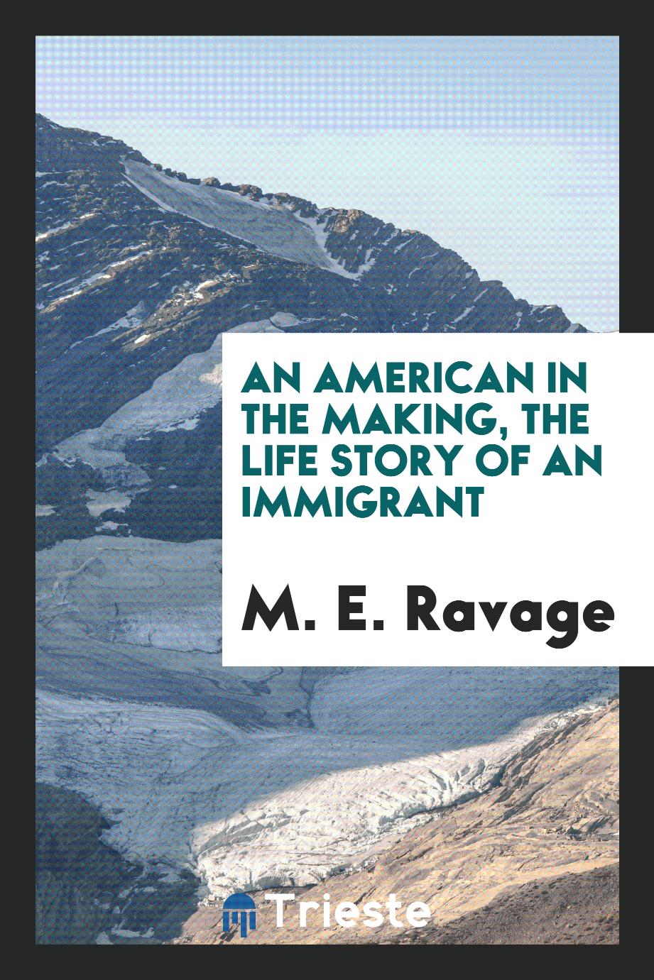 An American in the making, the life story of an immigrant