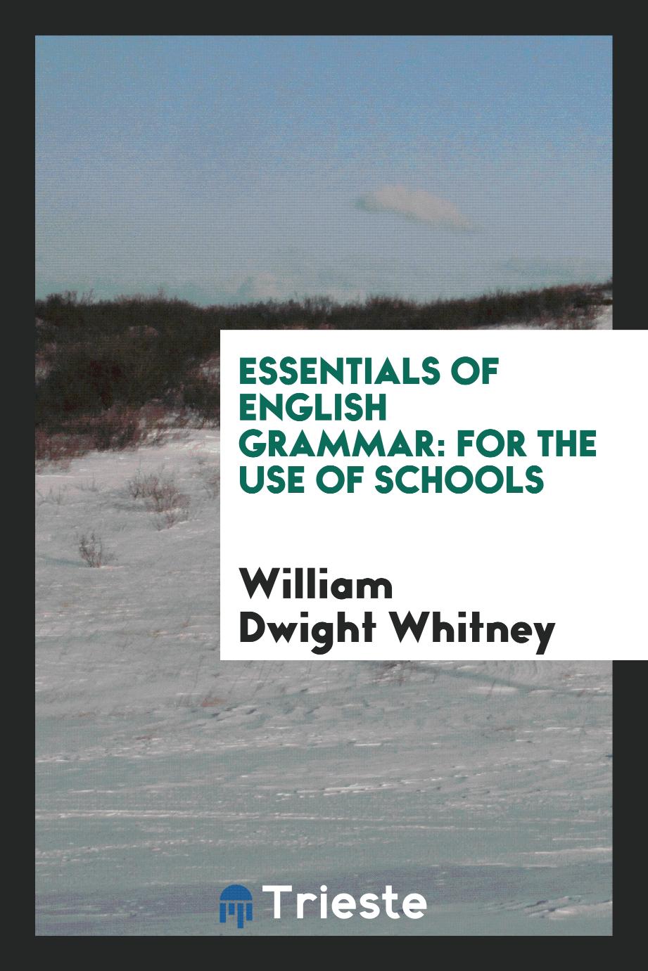 William Dwight Whitney - Essentials of English Grammar: For the Use of Schools