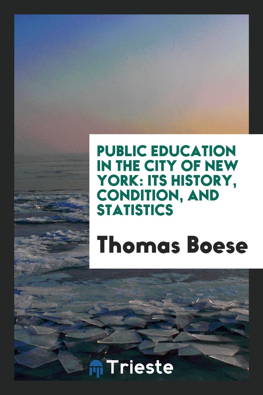 Public education in the city of New York: its history, condition, and statistics