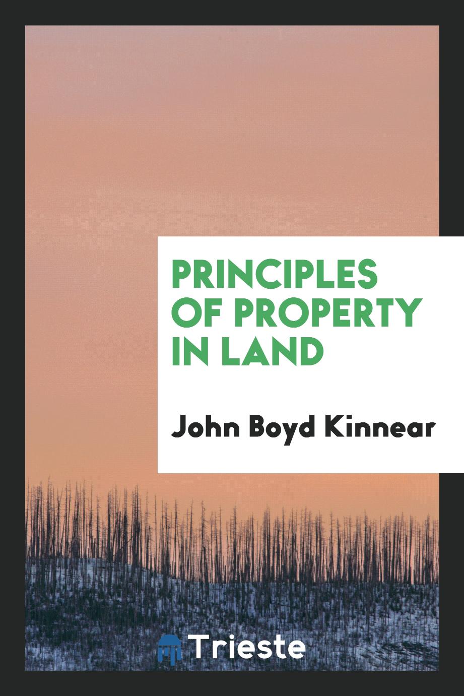 Principles of property in land