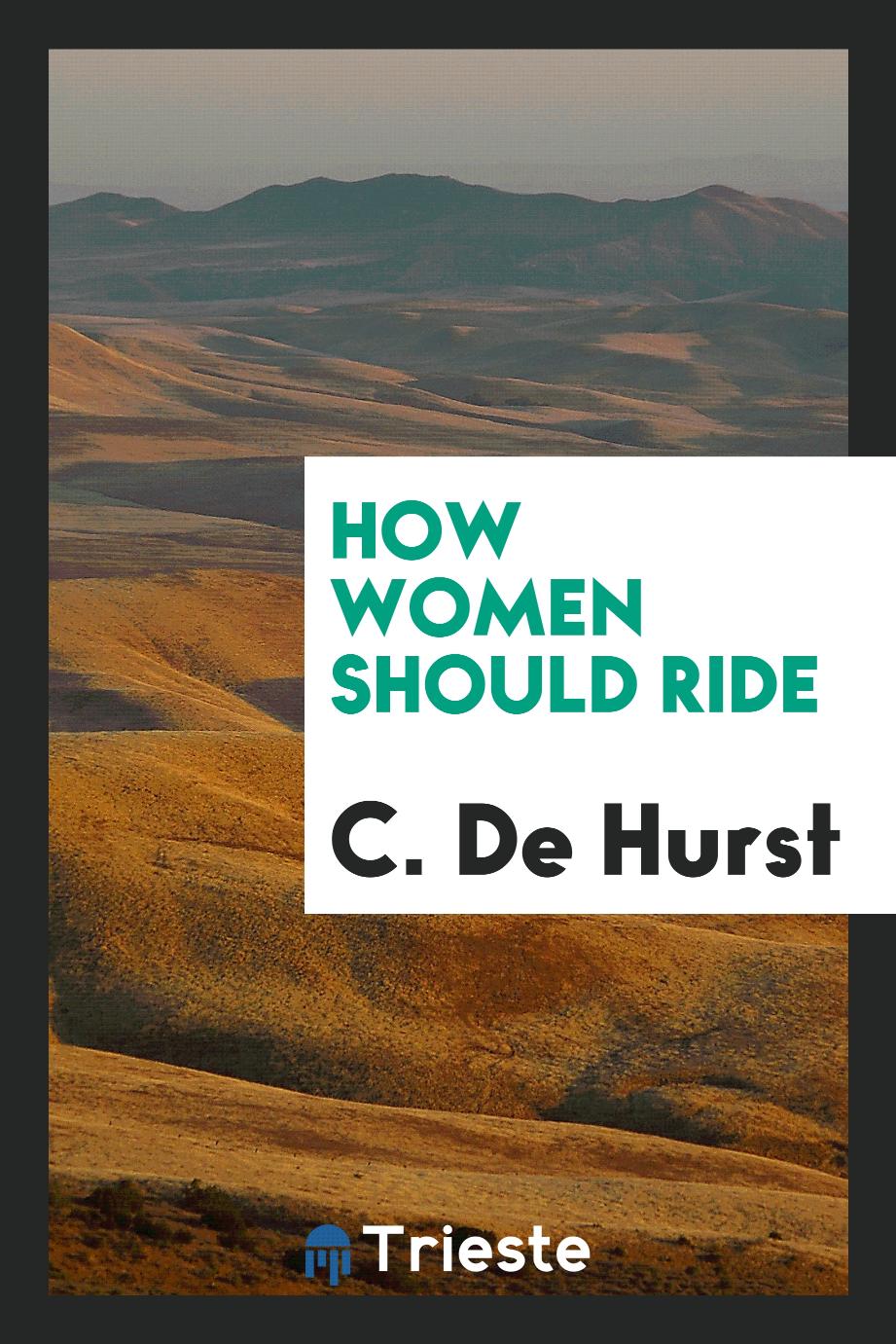 How women should ride
