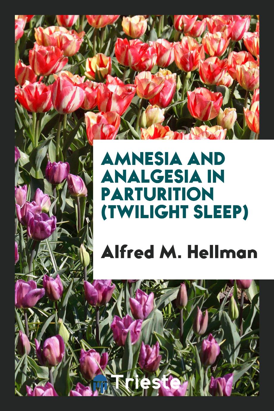 Amnesia and Analgesia in Parturition (Twilight Sleep)