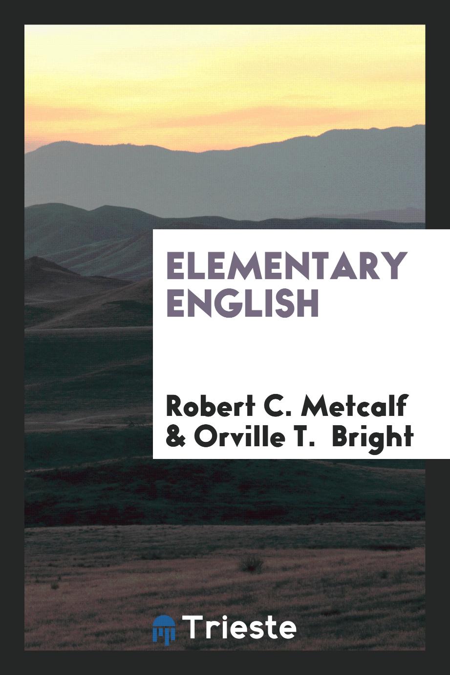 Robert C. Metcalf, Orville T.  Bright - Elementary English