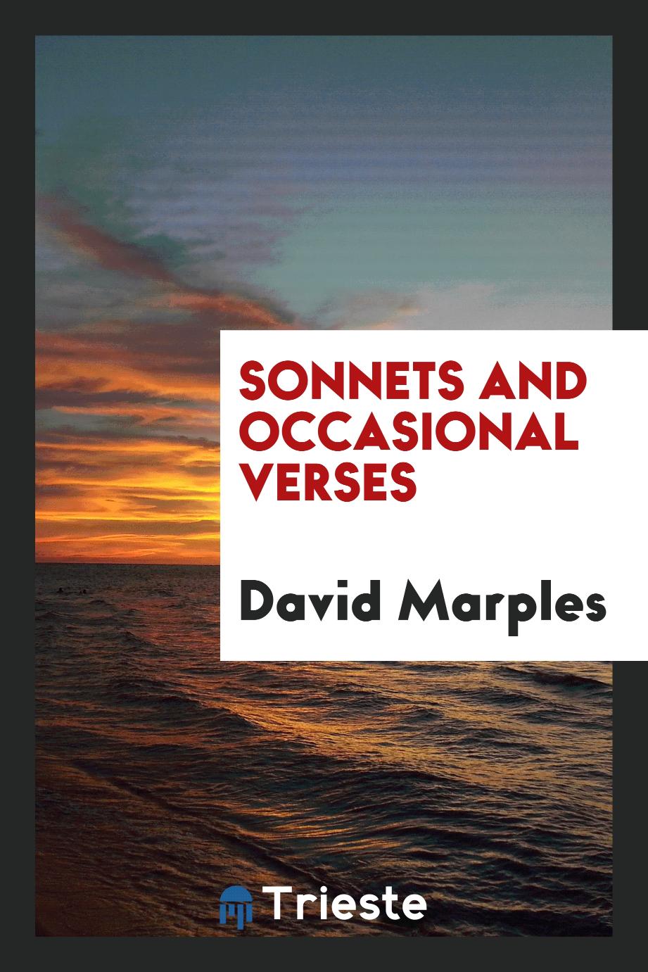 Sonnets and occasional verses