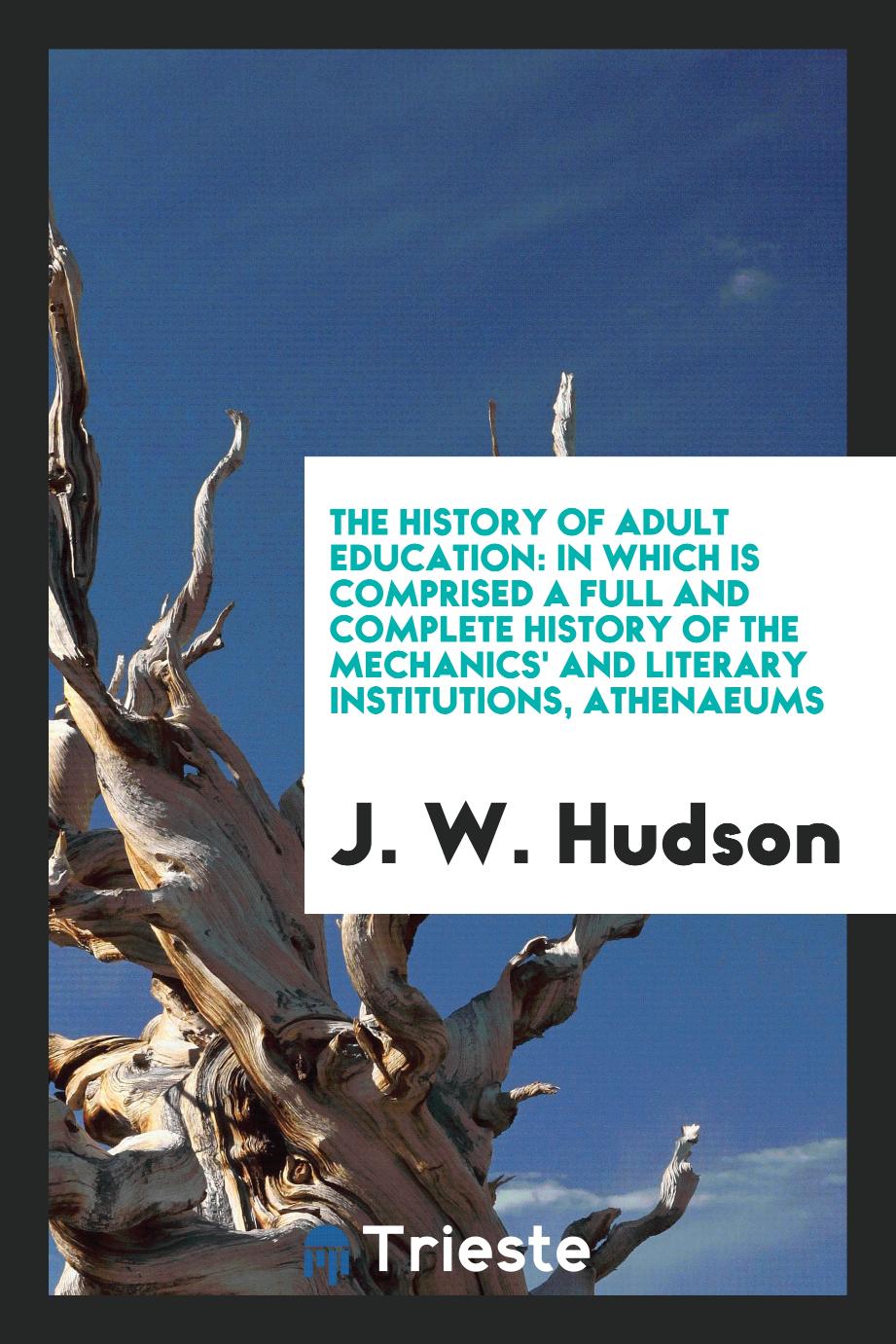 The History of Adult Education: In Which Is Comprised a Full and Complete History of the Mechanics' and Literary Institutions, Athenaeums