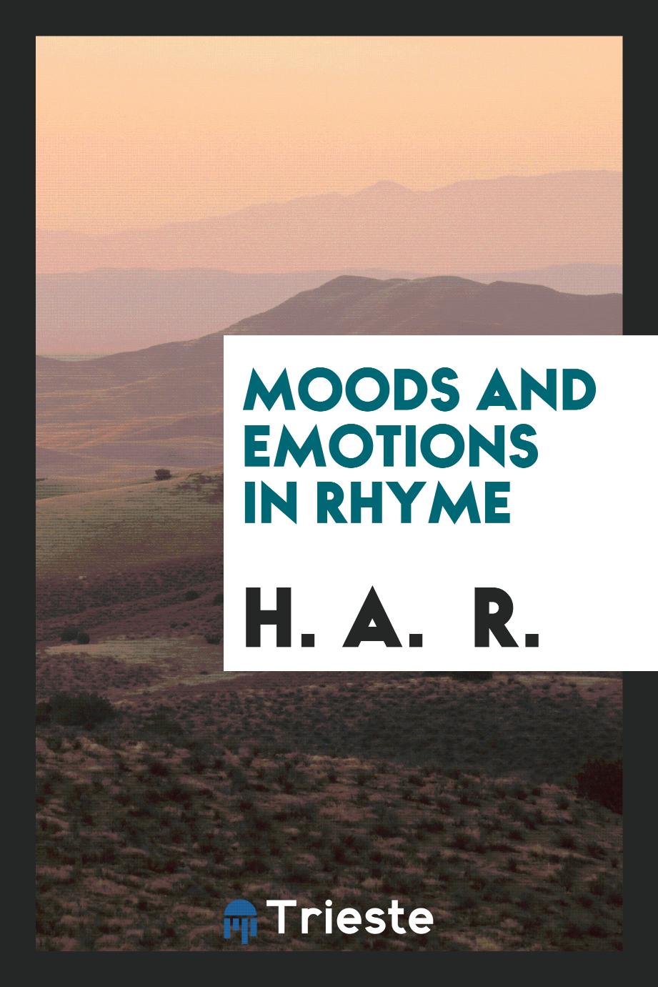Moods and emotions in rhyme