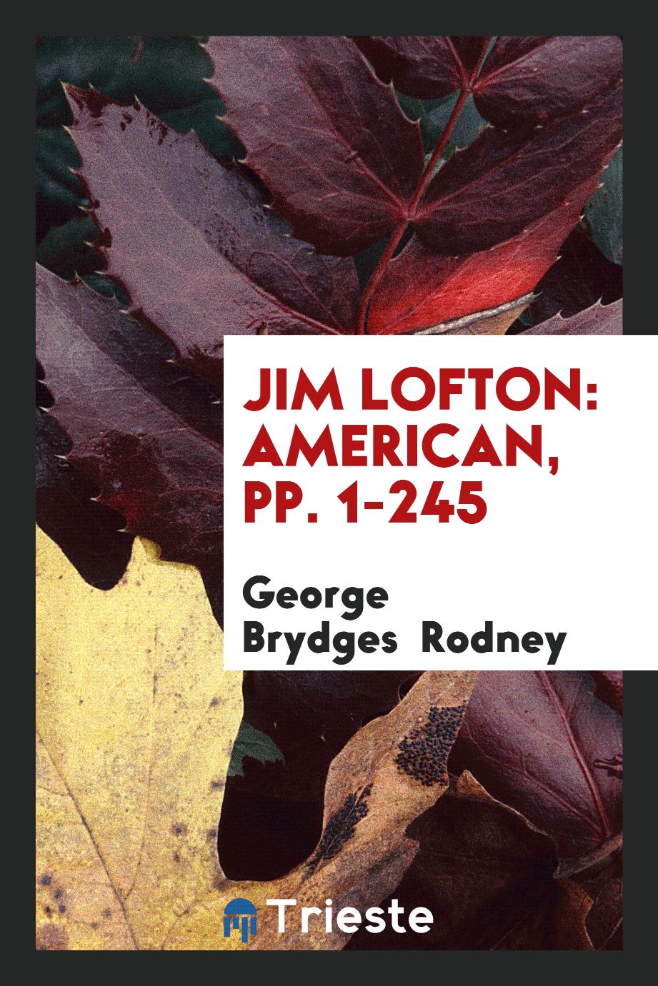 Jim Lofton: American, pp. 1-245