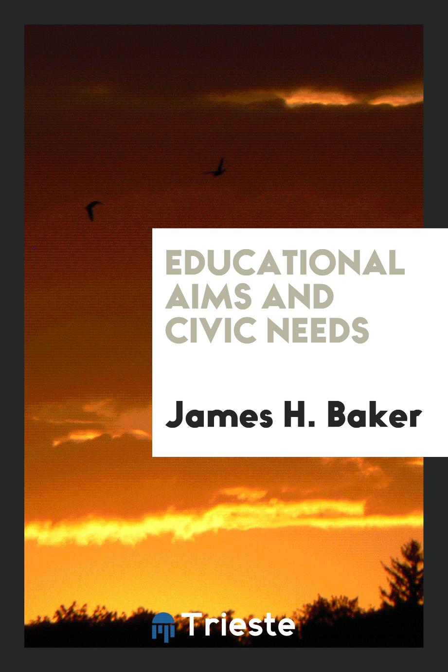 Educational aims and civic needs