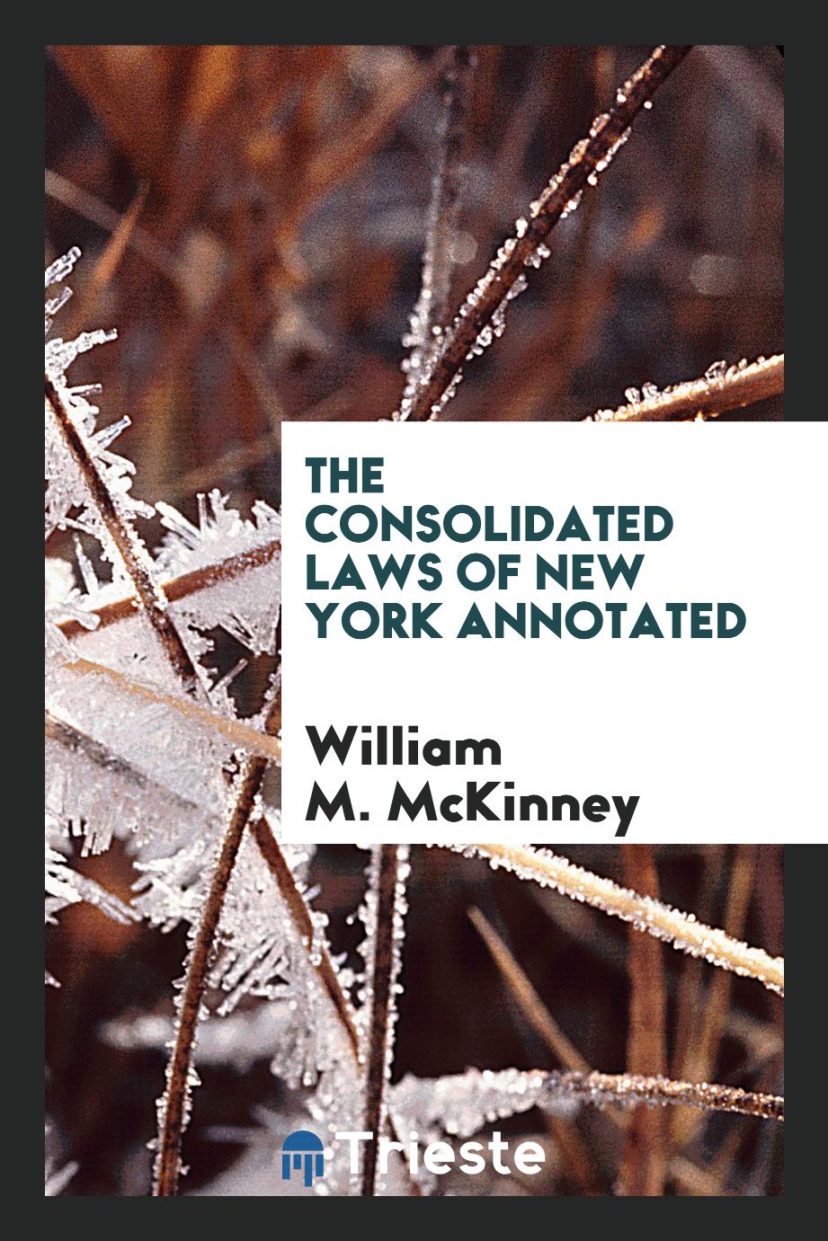 The Consolidated laws of New York annotated