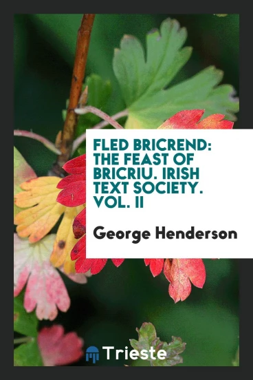 Fled Bricrend: the feast of Bricriu. Irish text society. Vol. II