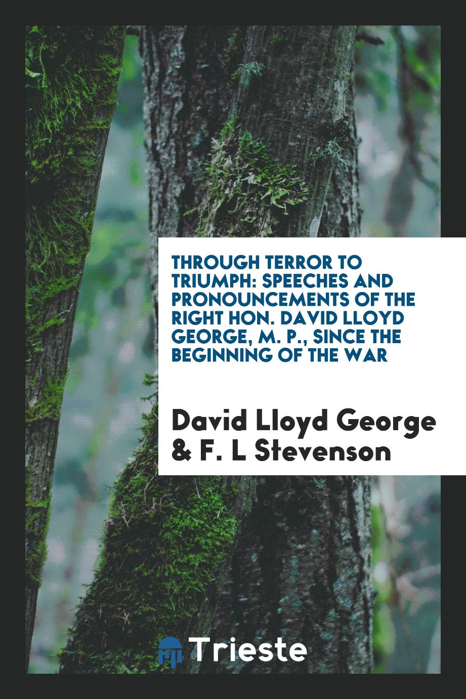 Through terror to triumph: speeches and pronouncements of the Right Hon. David Lloyd George, M. P., since the beginning of the war