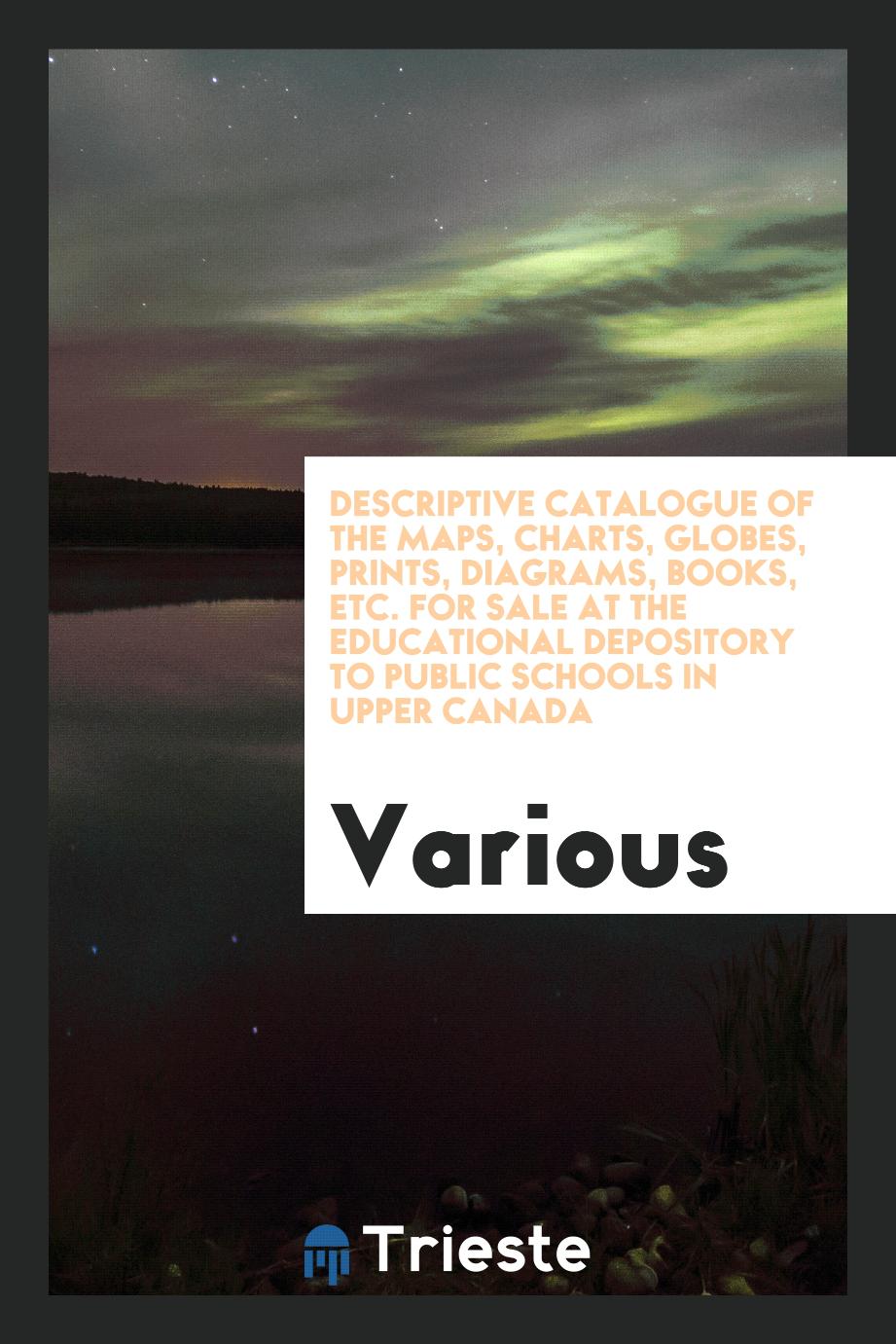 Descriptive Catalogue of the Maps, Charts, Globes, Prints, Diagrams, Books, Etc. For Sale at the Educational Depository to Public Schools in Upper Canada