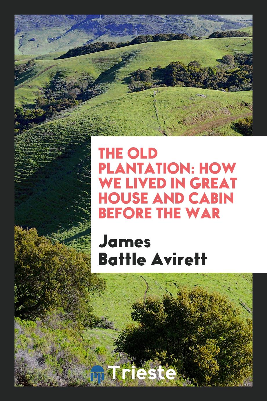 The old plantation: how we lived in great house and cabin before the war