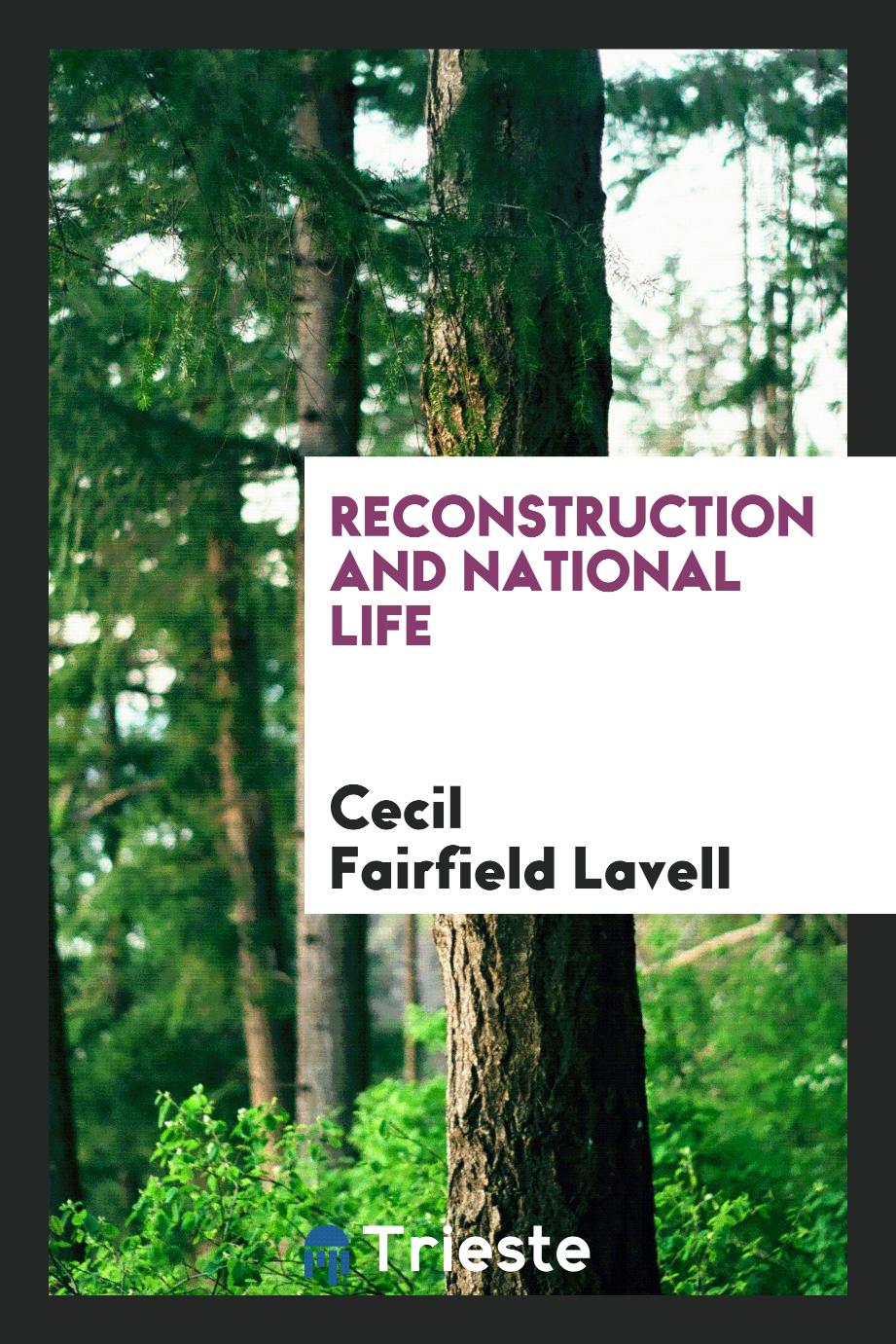 Reconstruction and national life