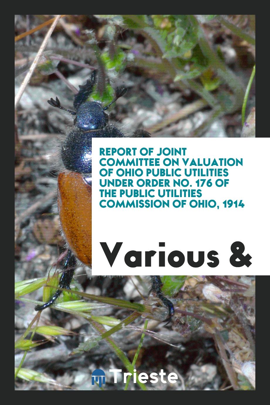 Report of Joint committee on valuation of Ohio public utilities under order no. 176 of the Public utilities commission of Ohio, 1914
