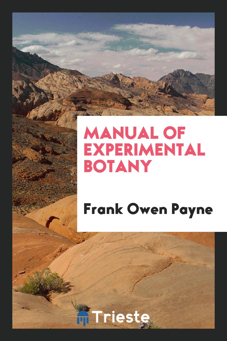 Manual of experimental botany