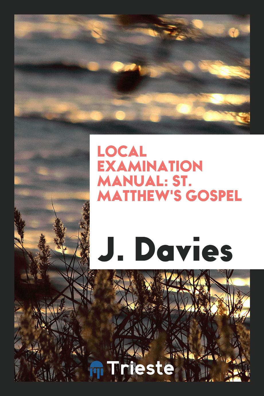 Local Examination Manual: St. Matthew's Gospel
