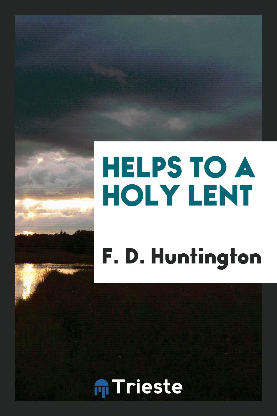 Helps to a holy Lent