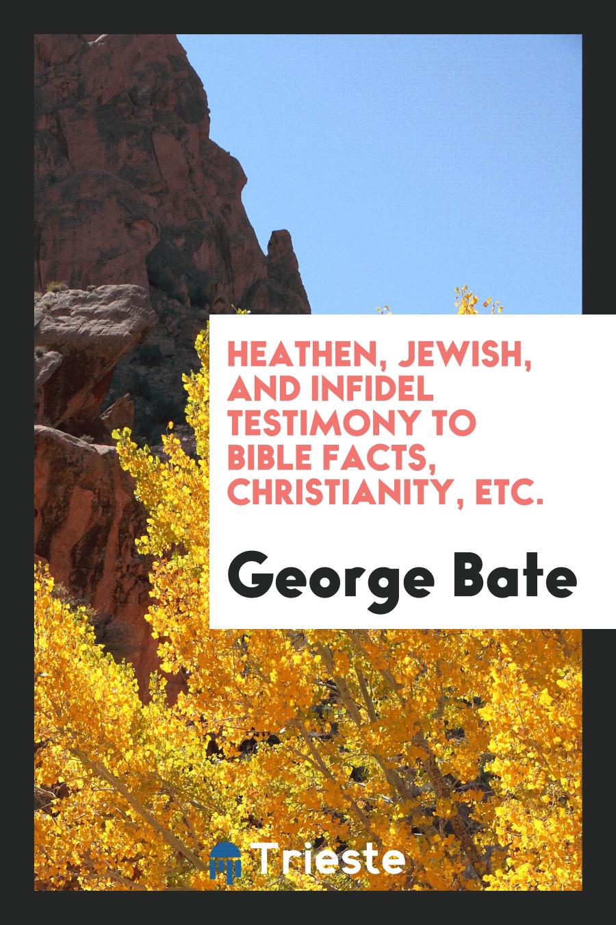 Heathen, Jewish, and Infidel Testimony to Bible Facts, Christianity, Etc.