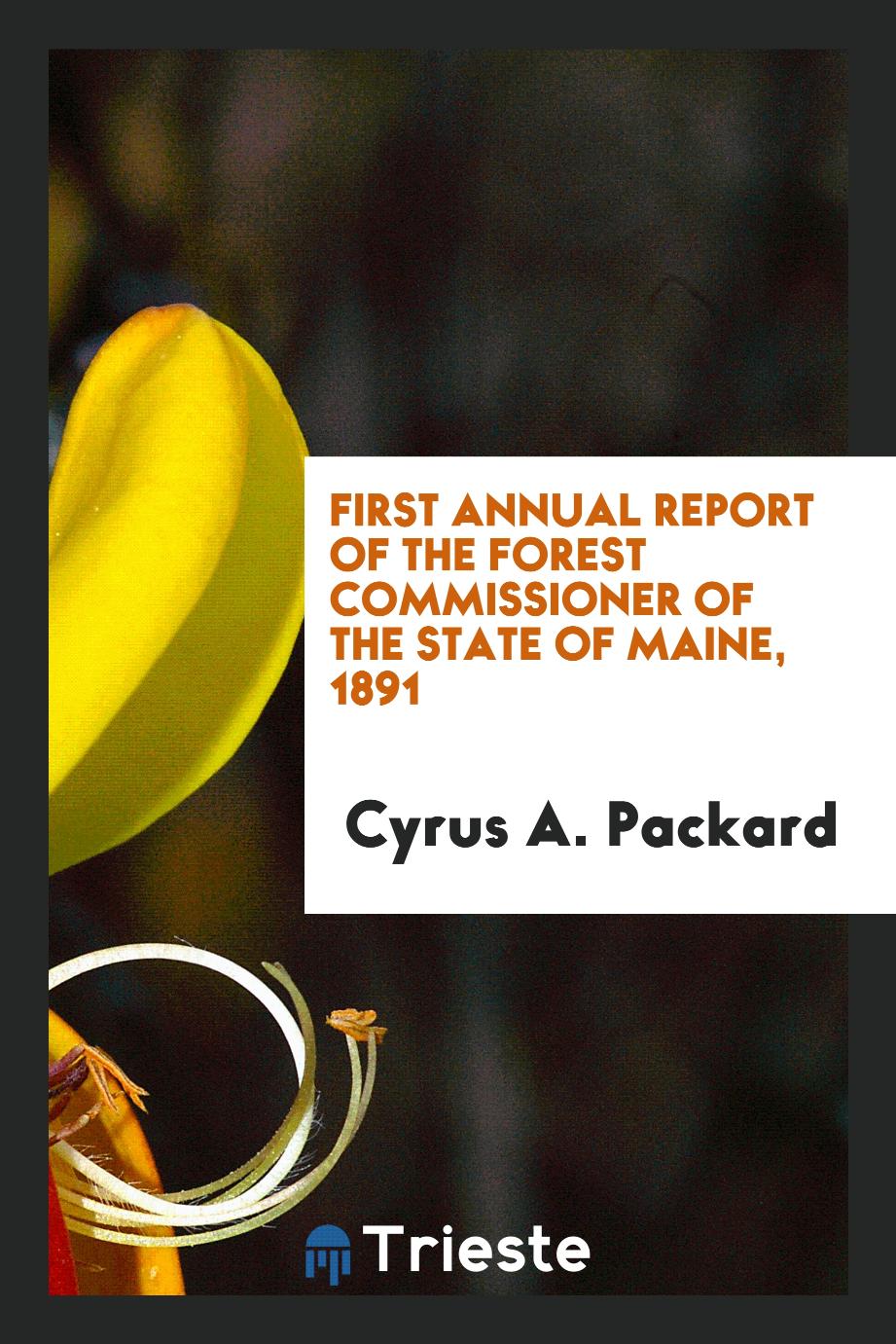 First Annual report of the Forest Commissioner of the state of Maine, 1891