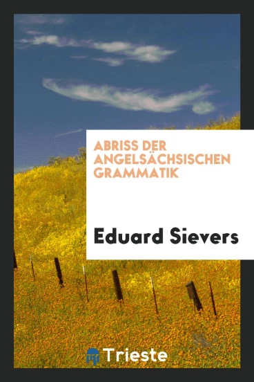 Abriss Der Angelsächsischen Grammatik