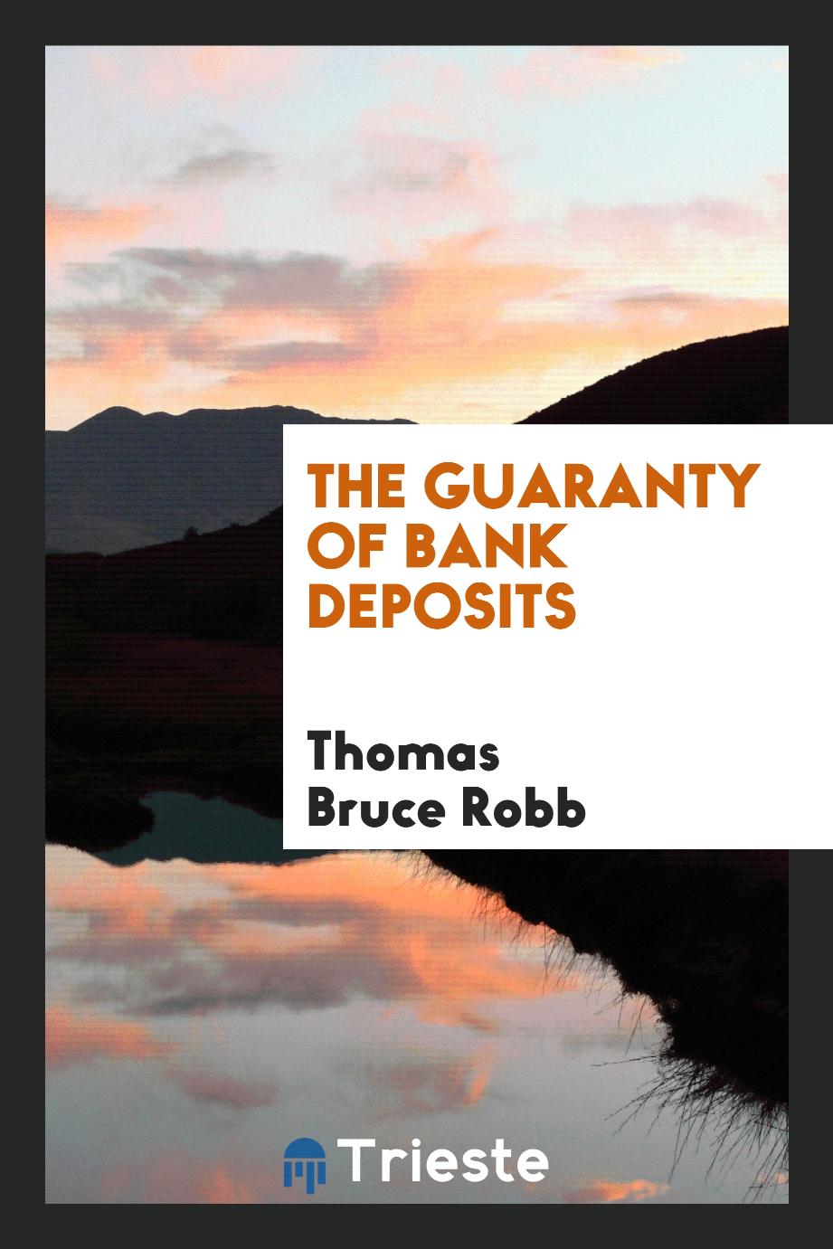 The guaranty of bank deposits