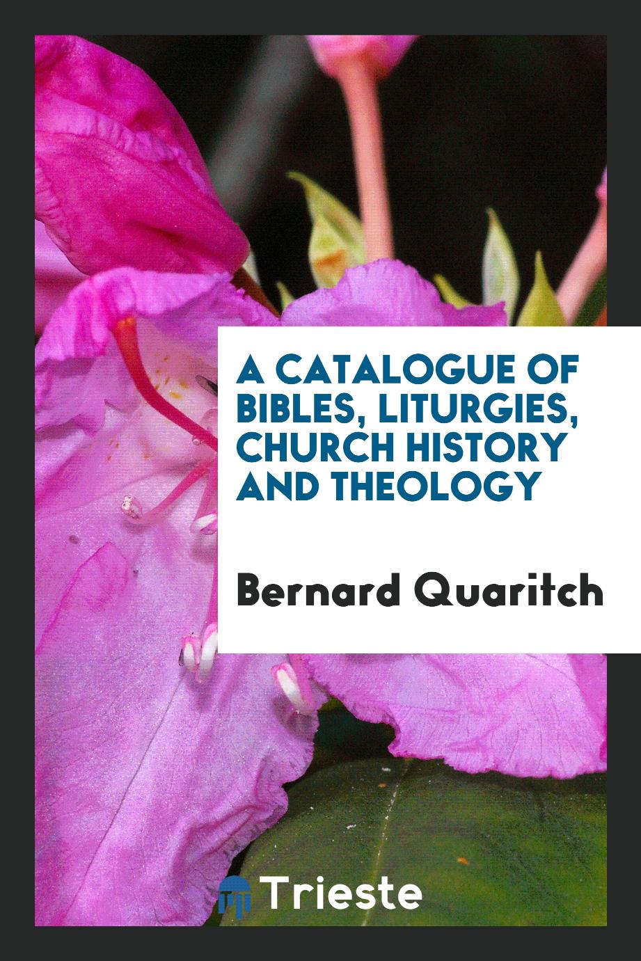 A Catalogue of Bibles, Liturgies, Church History and Theology