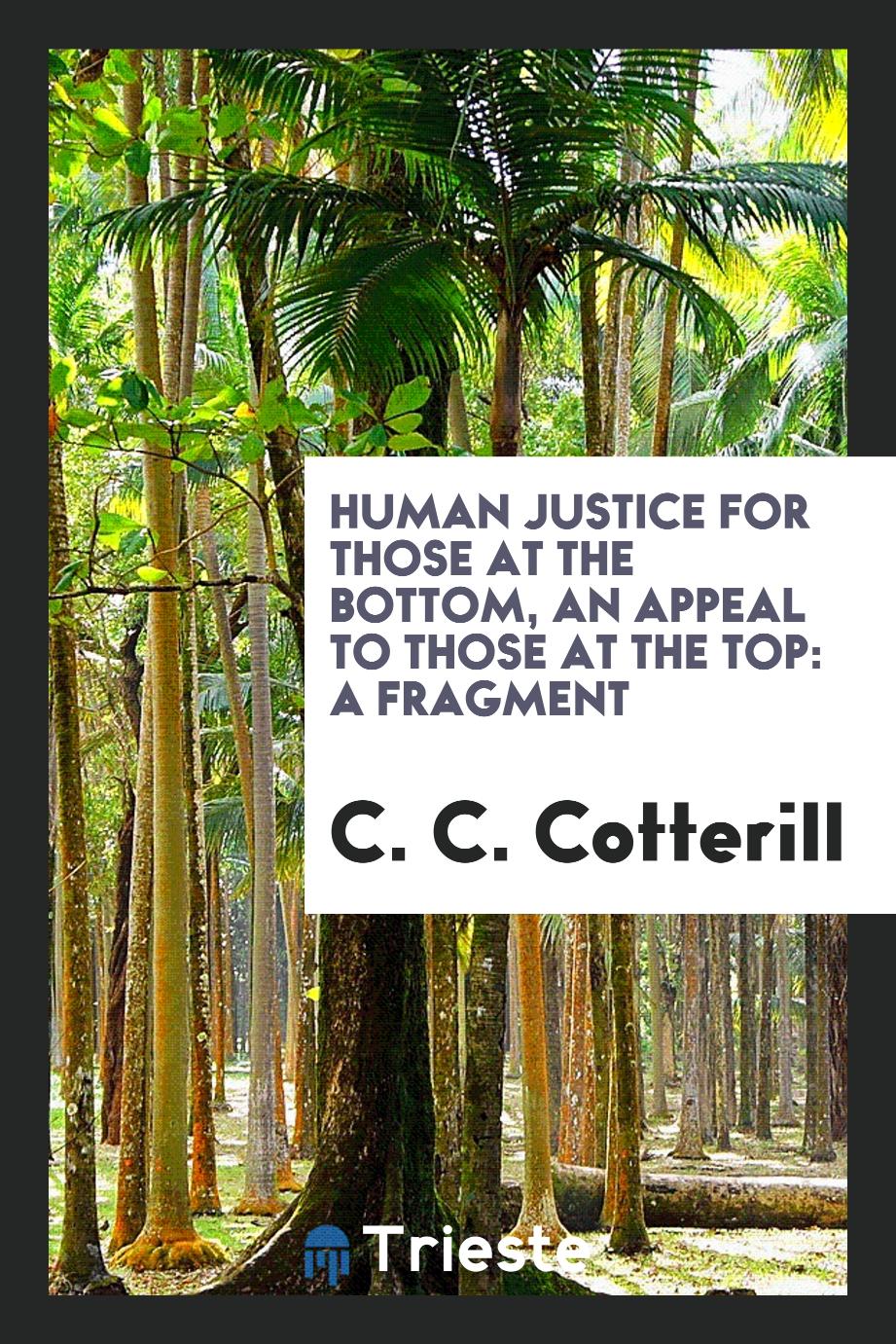 Human justice for those at the bottom, an appeal to those at the top: a fragment