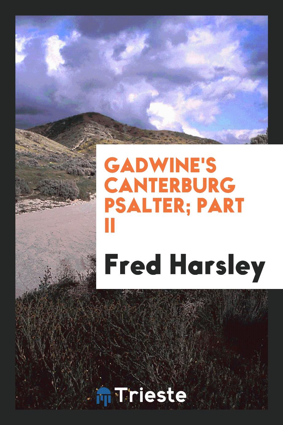Gadwine's Canterburg Psalter; part II