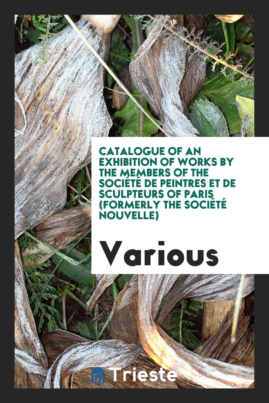 Catalogue of an Exhibition of Works by the Members of the SociéTé De Peintres Et De Sculpteurs of Paris (Formerly the SociéTé Nouvelle)