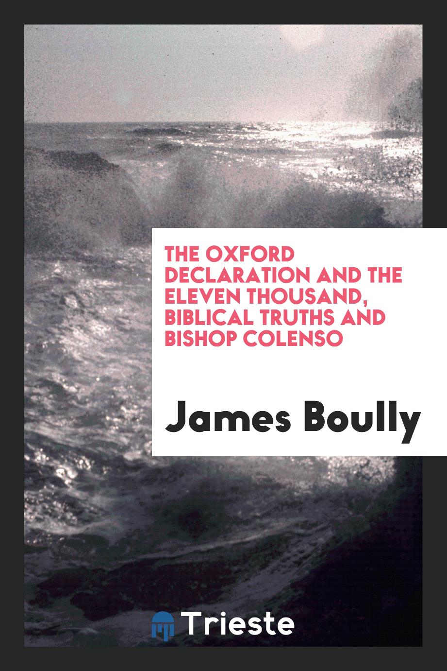 The Oxford Declaration and the Eleven Thousand, Biblical Truths and Bishop Colenso