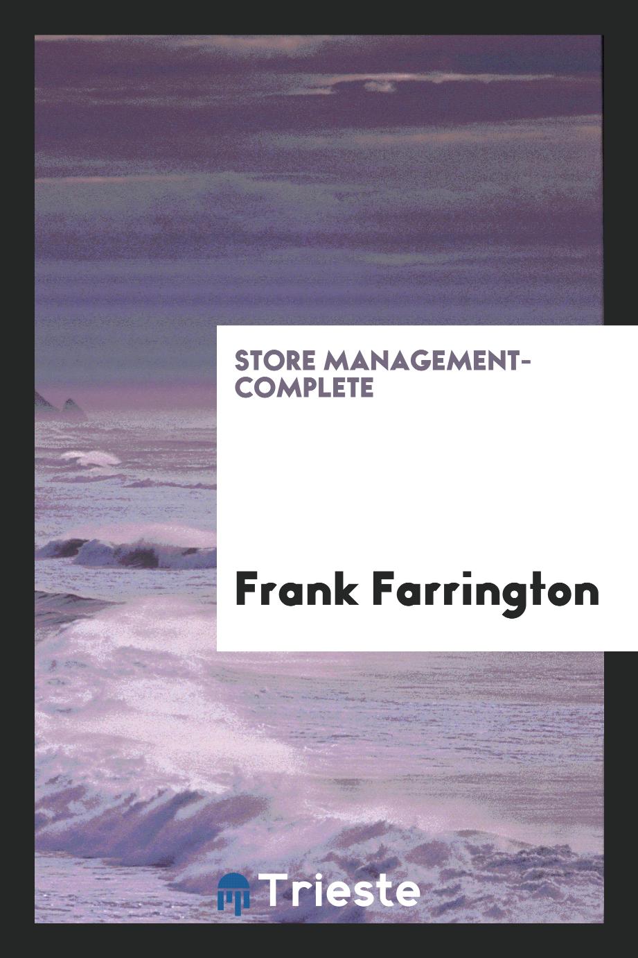 Store management-complete