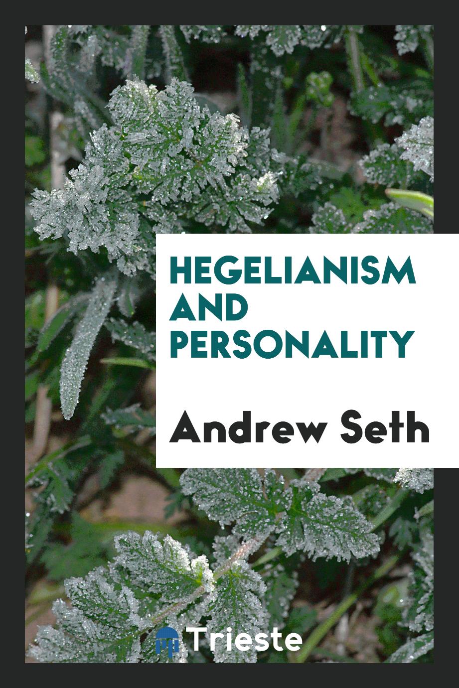 Hegelianism and personality
