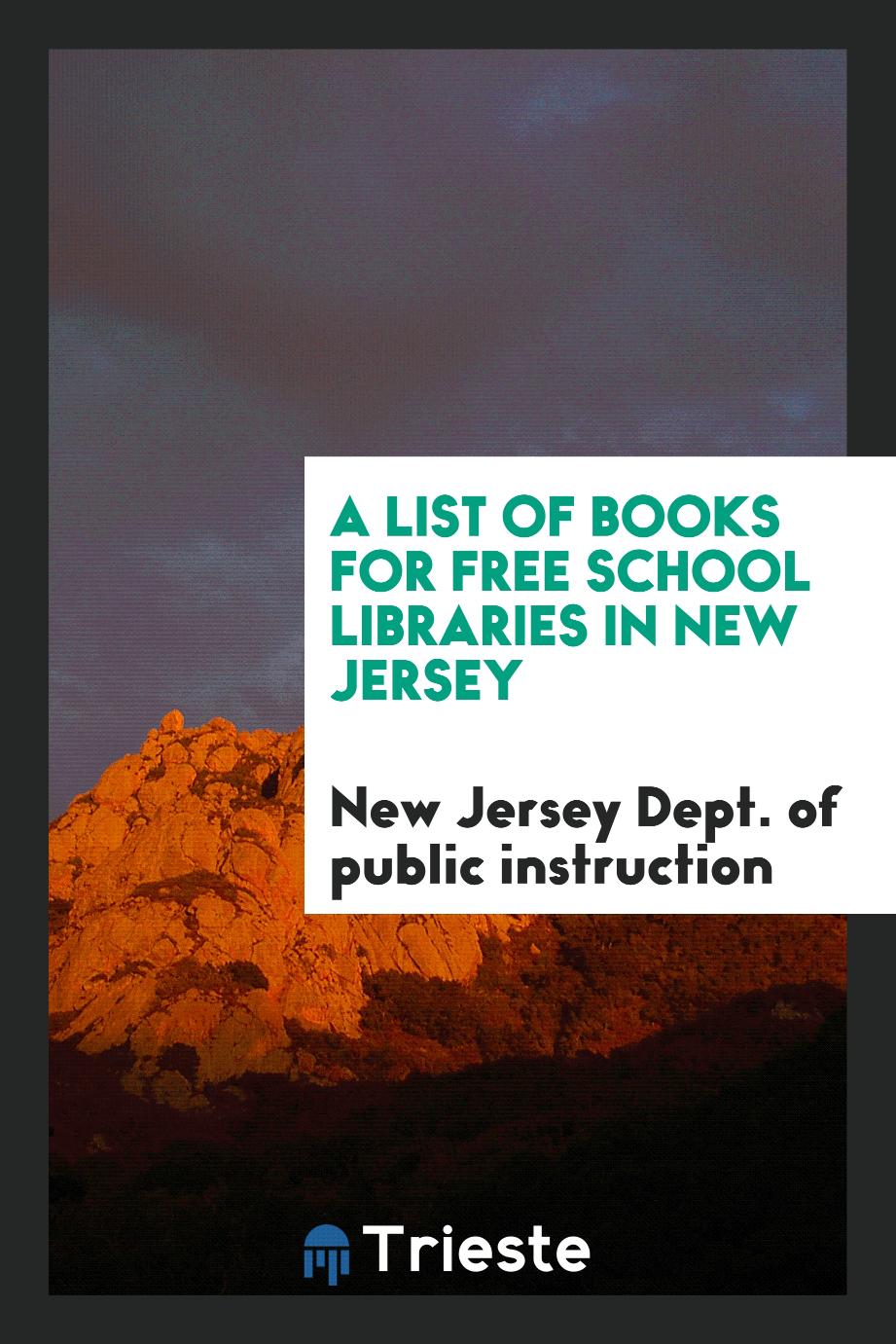 A List of Books for Free School Libraries in New Jersey