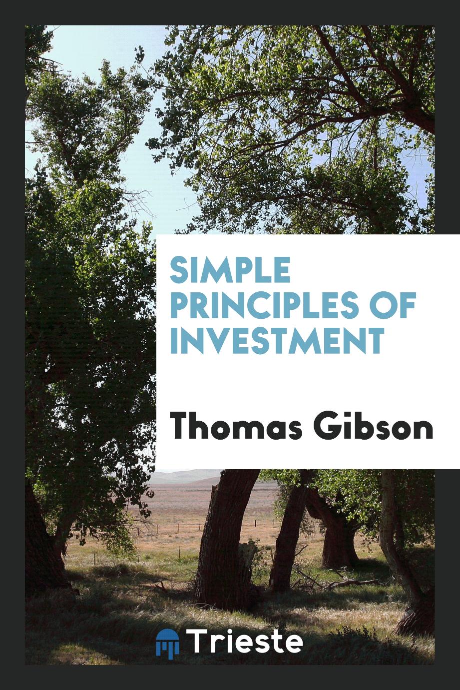 Simple principles of investment