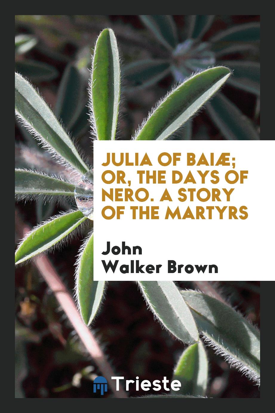 Julia of Baiæ; Or, the Days of Nero. A Story of the Martyrs