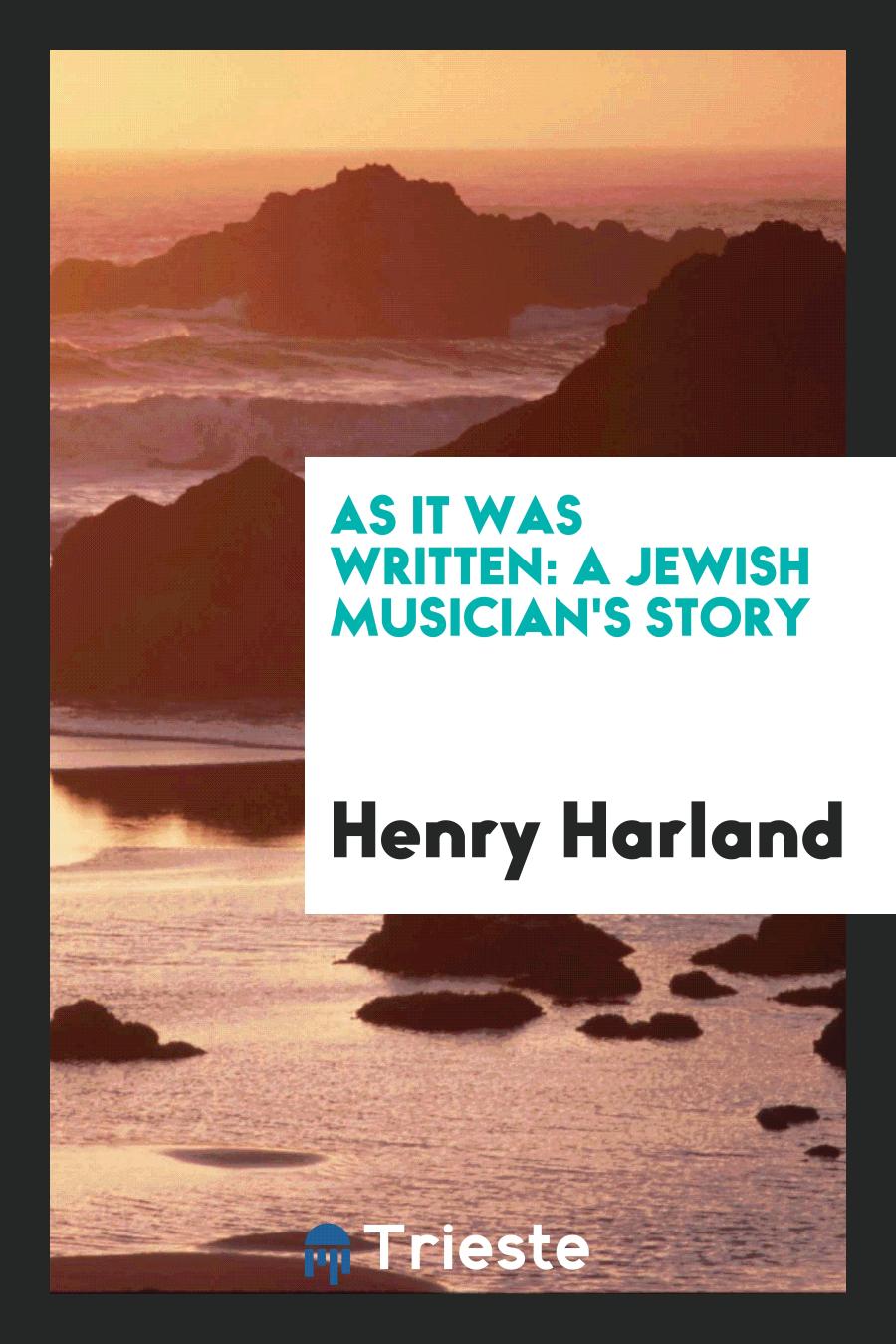 As it was written: a Jewish musician's story