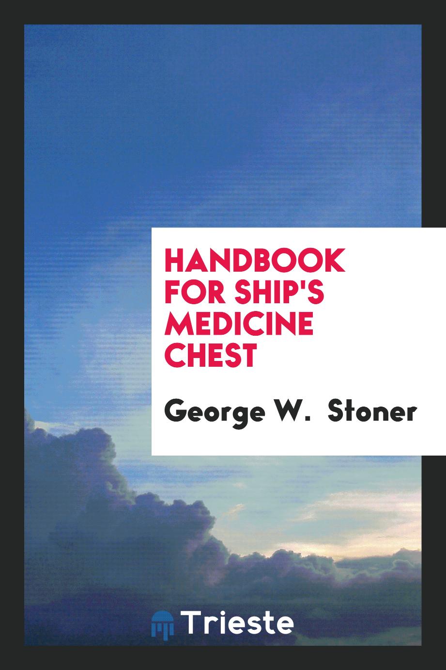 Handbook for Ship's Medicine Chest