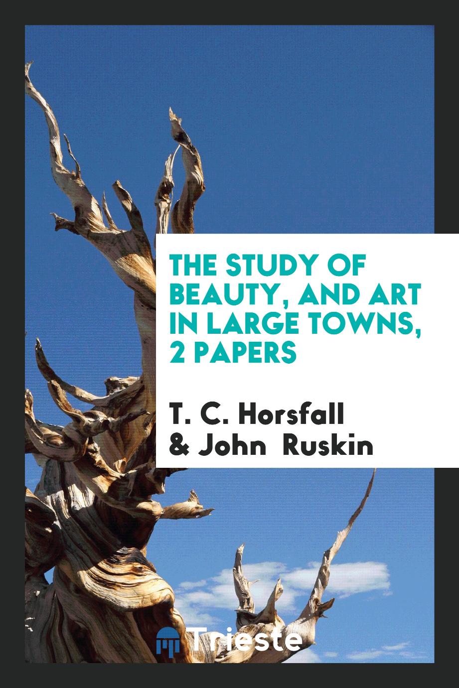 The study of beauty, and Art in large towns, 2 papers