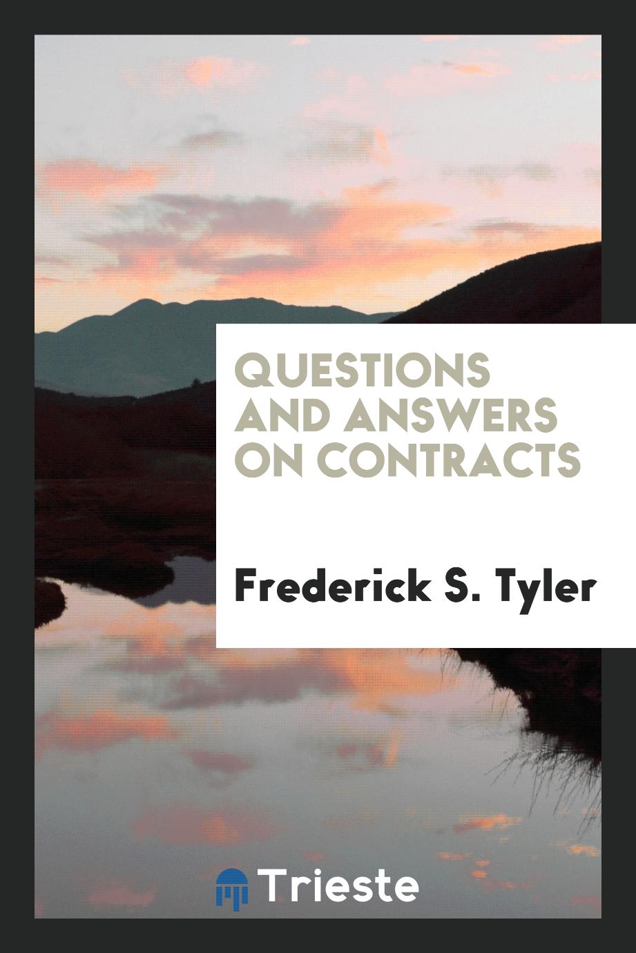 Questions and Answers on Contracts