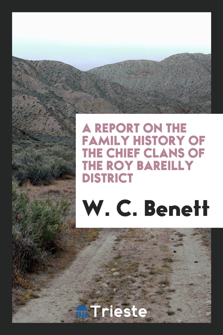 A Report on the Family History of the Chief Clans of the Roy Bareilly District