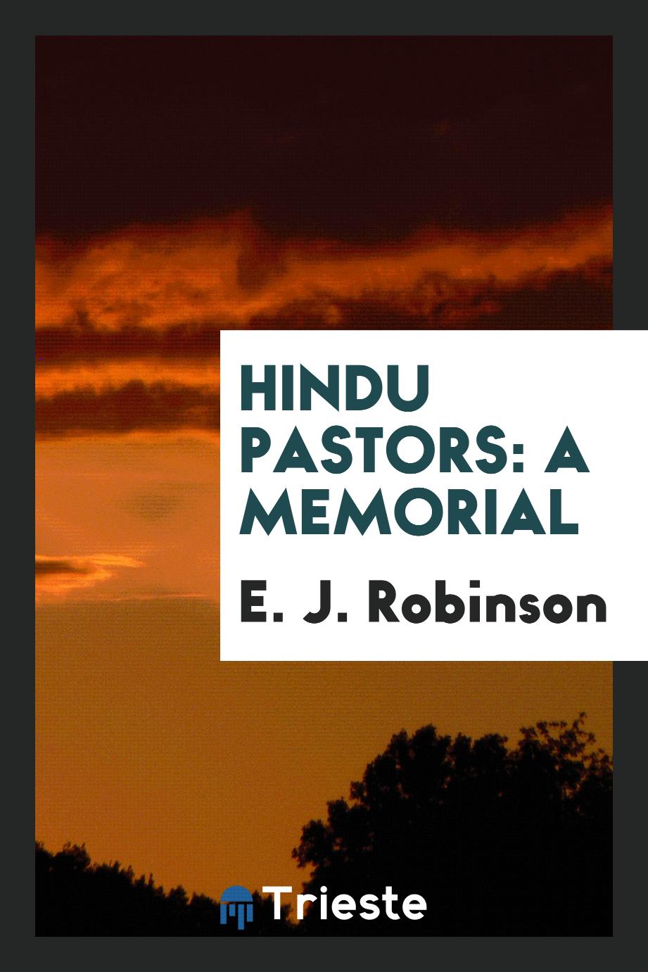 Hindu Pastors: A Memorial