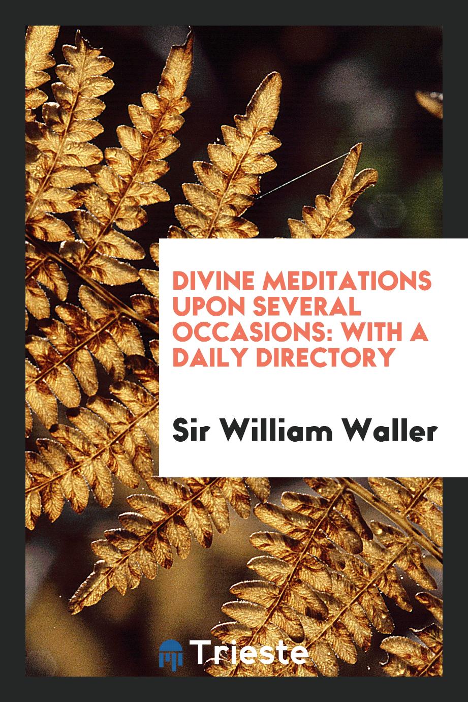 Divine Meditations upon Several Occasions: With a Daily Directory
