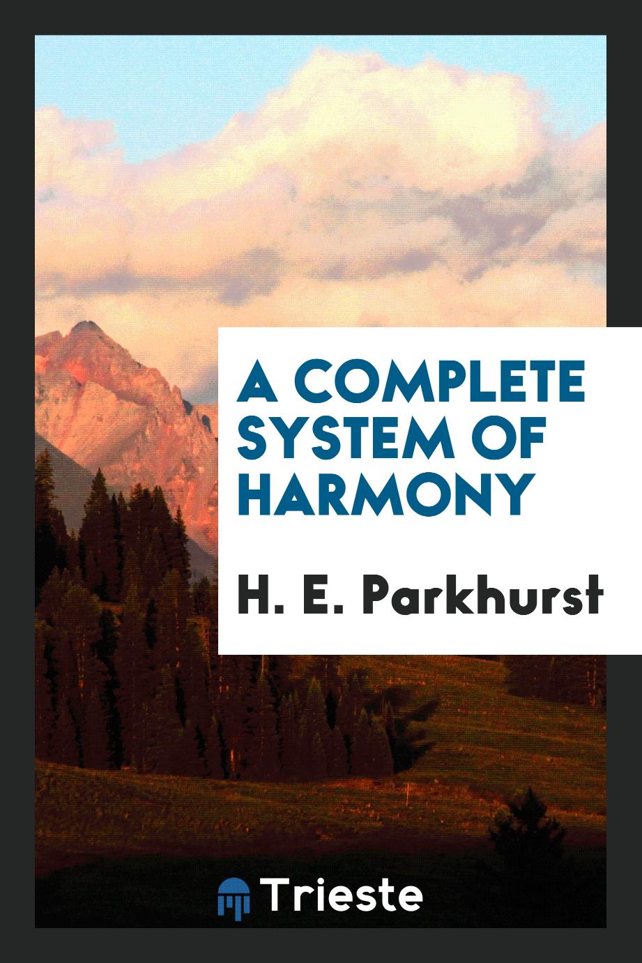 A complete system of harmony